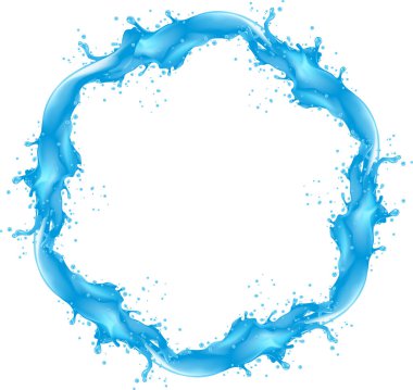 Su sıçraması detaylı, vektör illüstrasyonu basit tasarım