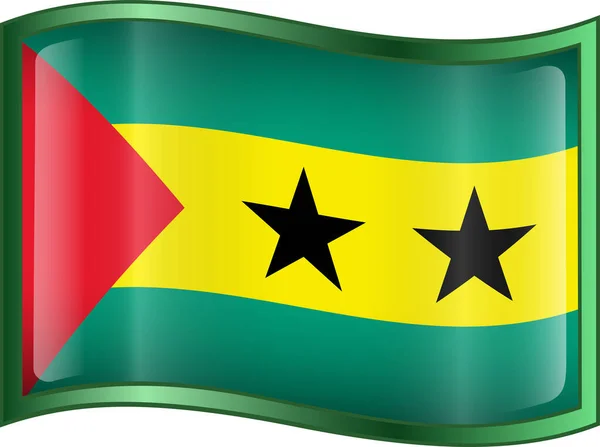 Flag Sao Tome Principe National Flag Vector Illustration — Stock Vector
