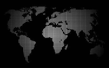 Kopya alanı olan dünyanın haritası 