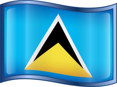 Aziz Lucia bayrağı. vektör simgesi.