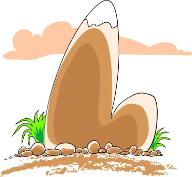 Kaya vektörü çizimi