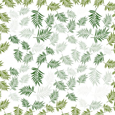 Palmiye yapraklı, tropik, pürüzsüz bir desen. vektör