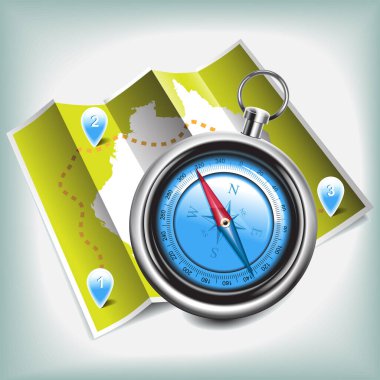 Pusula ve harita simgesi