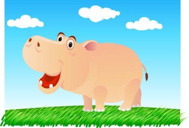 Hippo çizgi filminin çizimi