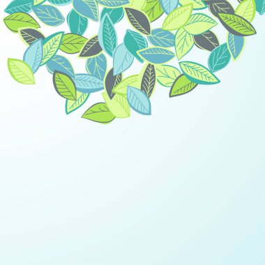 yeşil yapraklar vektör arkaplan tasarımı