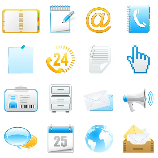 Set Office Icons Vector Illustration — Stock Vector