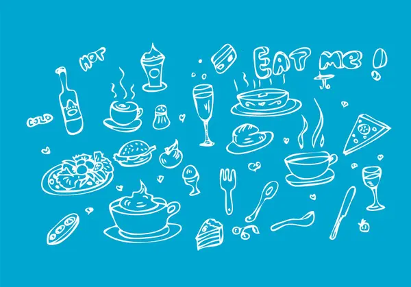 vector illustration of food and drink icons