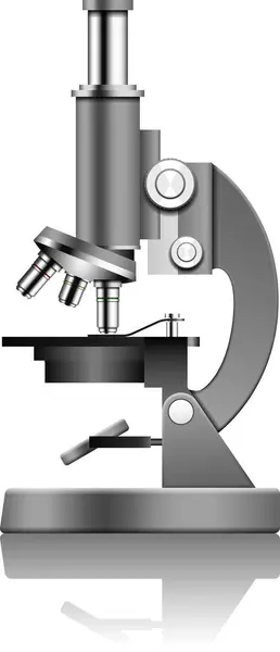 Microscoop Geïsoleerd Witte Achtergrond — Stockvector