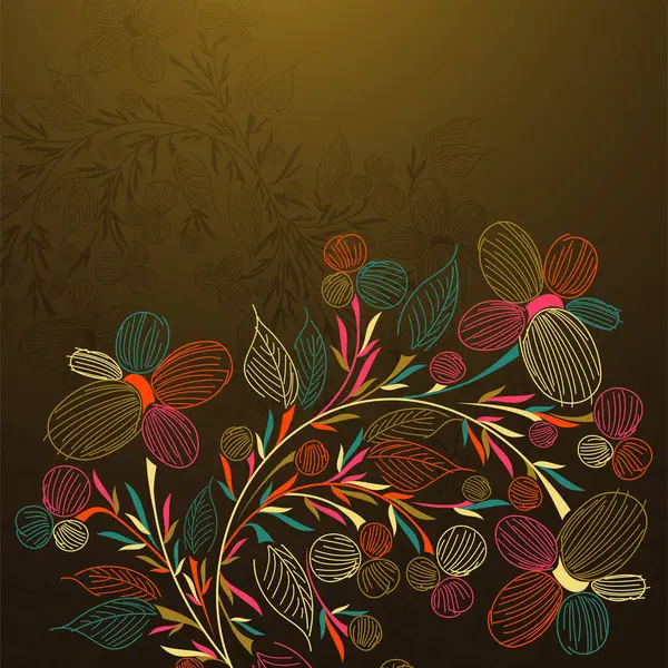 Floral Design Background Vector Illustration — Stock Vector