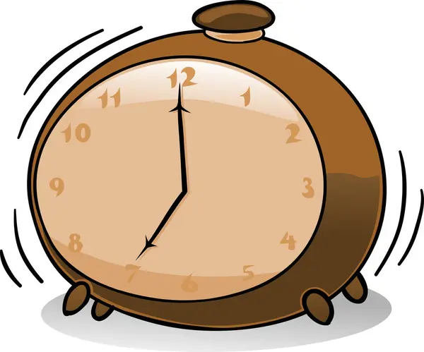 Vector Illustration Cartoon Alarm Clock — Stock Vector