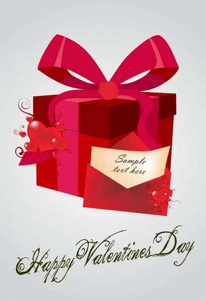 Tarjeta Felicitación Día Valentine Ilustración Vectorial — Vector de stock
