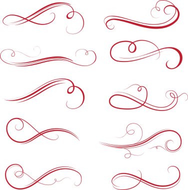 Dekoratif süslemeler vektör illüstrasyonu