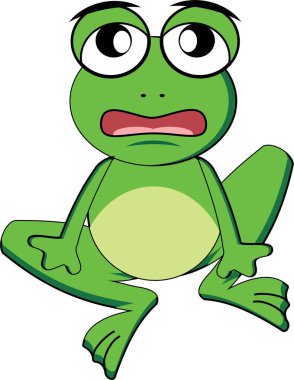 Kurbağa, illüstrasyon, beyaz arkaplan vektörü