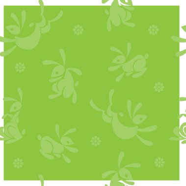 çiçekler ve yapraklar ile çerçeve