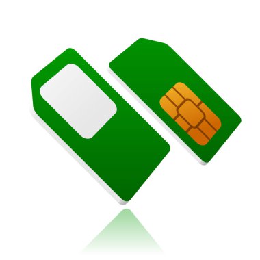 sim kart simgesi, vektör