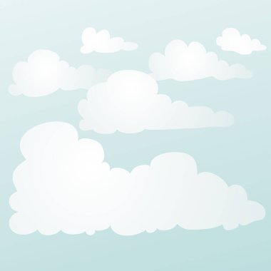Mavi gökyüzü vektör tasarımlı bulut