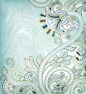 Çiçeksiz desen, vektör çizimi   