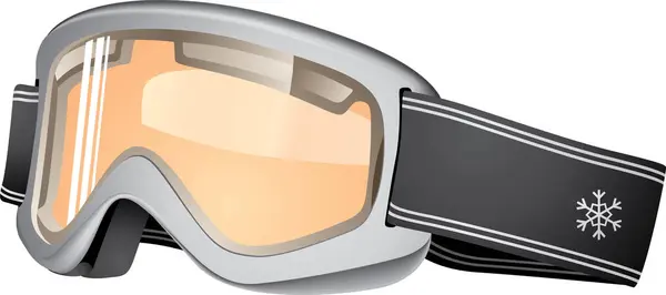 Ilustração Vetorial Óculos Esqui — Vetor de Stock