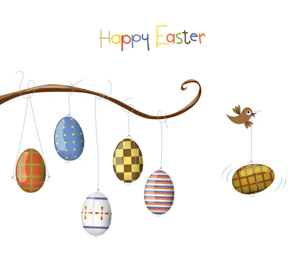 Feliz Pascua Tarjeta Pascua Ilustración Vectorial — Vector de stock