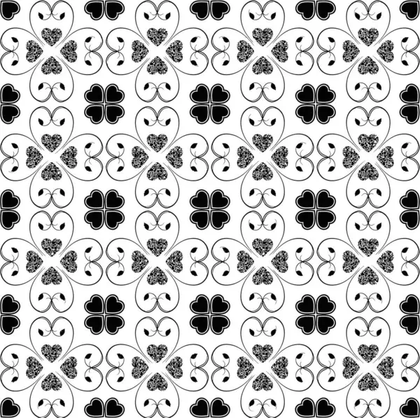 Motif Abstrait Géométrique Noir Blanc — Image vectorielle