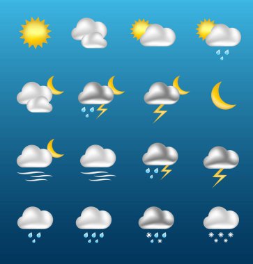 Dizaynınız için bulut simgeleri