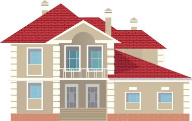 House simge. Ev vektör simgesi web için karikatür çizimi