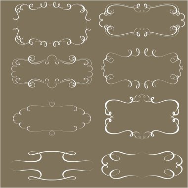 Dekoratif süslemeler vektör illüstrasyonu