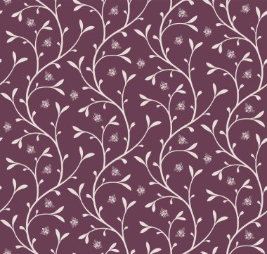 Çiçeksel elementlerle dekoratif arka plan, vektör illüstrasyonu      