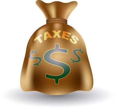 3 boyutlu resimli çanta ve dolar işareti.