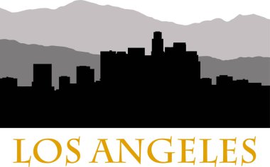 Los Angeles Şehri Los Angeles California silueti.