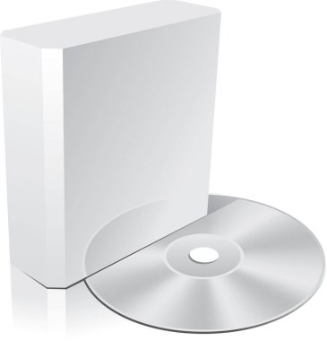 Boş kapağı olan CD veya DVD diski