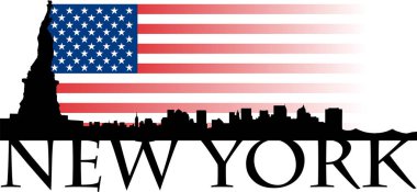 ABD, New York City silueti, siluet çizimi