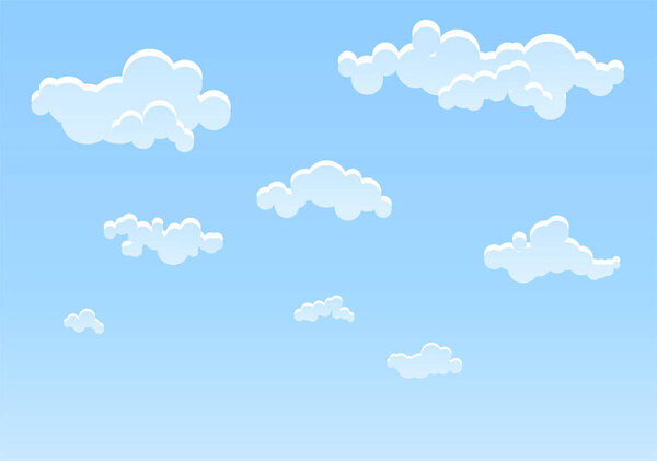 vector illustration of clouds in sky
