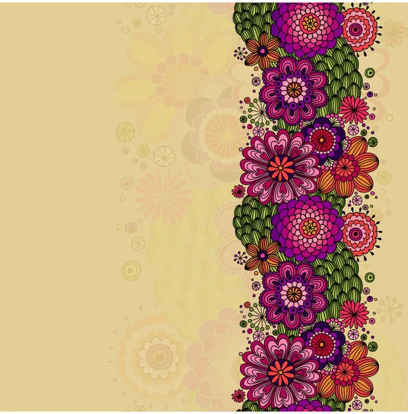 Schöner Dekorativer Hintergrund Mit Floralen Elementen Vektorillustration — Stockvektor