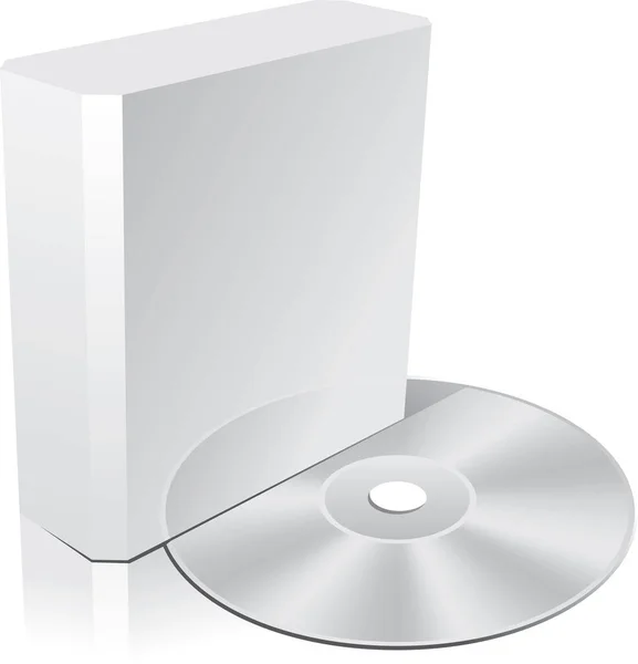 Disco Dvd Con Tapa Blanco — Archivo Imágenes Vectoriales