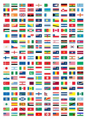 dünya bayrakları koleksiyonu, vektör tasarımı