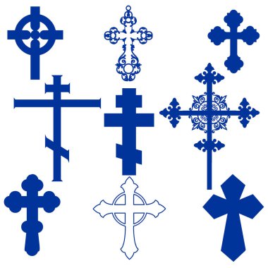 Vektör Hıristiyan çapraz simgeler