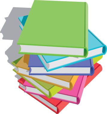 Kitap yığınının vektör illüstrasyonu