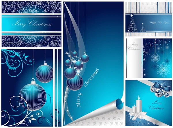 Abstract Christmas Greeting New Year Christmas Card — Stock Vector