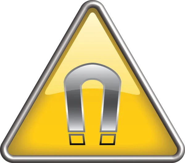 Avvertimento Simbolo Attenzione Illustrazione Gialla Sfondo Bianco — Vettoriale Stock