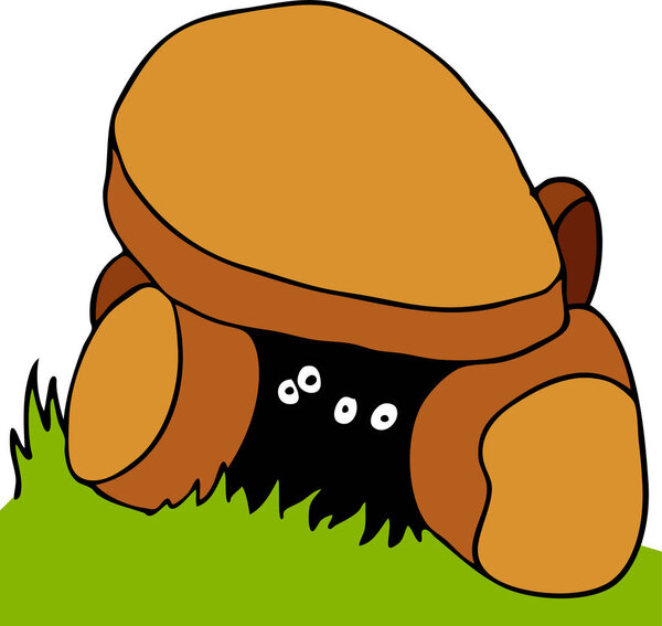 Векторная иллюстрация милой мультяшной улитки
