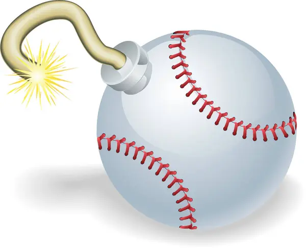 illustration of baseball with ball and bat