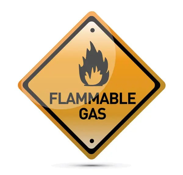 Gas Flame Sign Illustration — Stock Vector