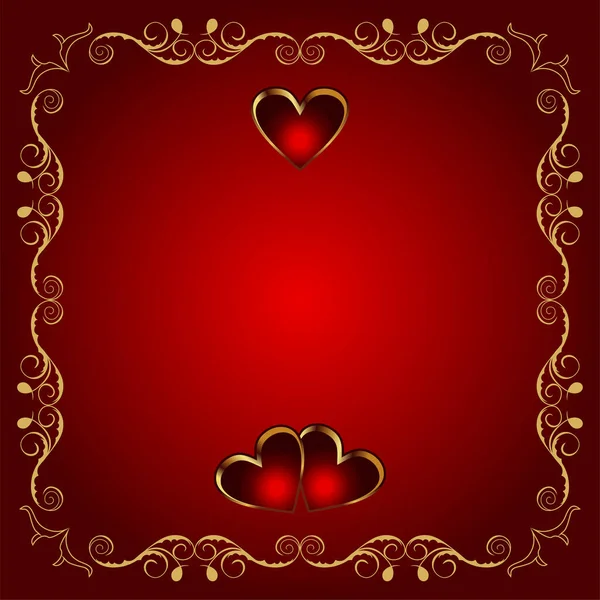 Cadre Cardiaque Pour Saint Valentin — Image vectorielle