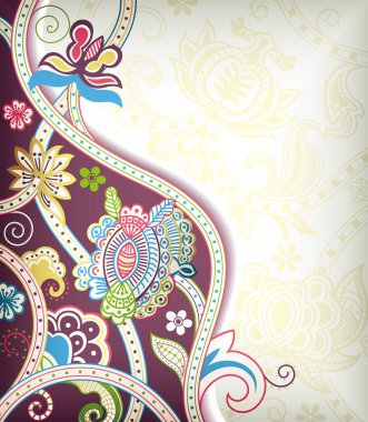 Çiçek desenli, çiçek desenli vektör arkaplanı