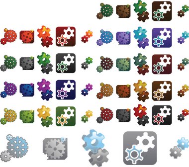 dişli ve çark simgesinin vektör çizimi