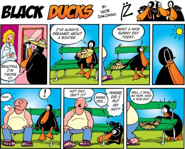 vektör karikatür çizimi. Siyah bir adam ve bir kadın.