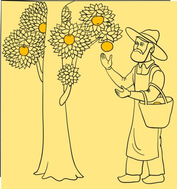 Çiftlikte çalışan çiftçi