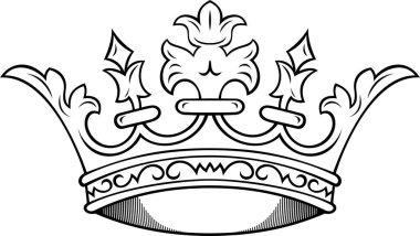 Beyaz bir arka planda vektör çizim Royal crown
