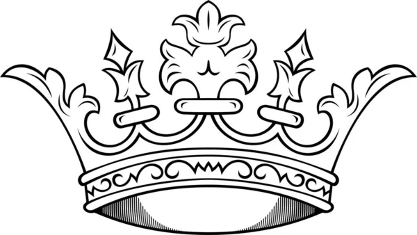 Beyaz Bir Arka Planda Vektör Çizim Royal Crown — Stok Vektör